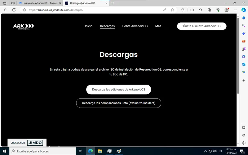 Sección Descargas - Página oficial ArkanoidOS